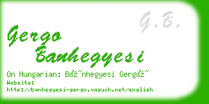 gergo banhegyesi business card